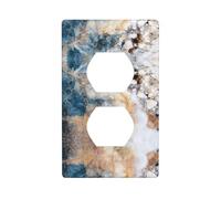 Marble Electrical Outlet Covers, Standard Size 1-Gang 4.50" X 2.76", Unbreakable Polycarbonate Thermoplast