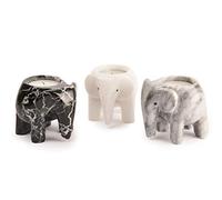Marble Elephant Tea Light Candle Holder Collection - Monochrome Collection