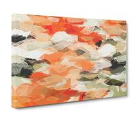 Marble Emotion Orange Canvas Print | Gallery Wrapped 30mm Frame Wall Art | 20x14 inches | Ready to Hang | Modern Still Life Picture | Living Room Bedroom Lounge Office