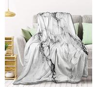 Marble Fleece Throw Blanket Lightweight Super Soft Flannel Bed Blanket Perfect Home Decor for Couch Chair Sofa Living Room 80"X60" Large