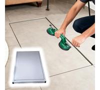 Marble Floor Hatch Invisible Storage Room Entry Door, W 20 24 28 31 in Basement Crawl Space Cover, Hidden Wine Cellar Doors Indoor Flush Mount(55x31in/1400X800mm)