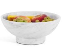 Marble Fruit Bowl for Kitchen Counter 10" White Handmade Decorative Bowl for Kitchen Accessories & Coffee Table Decor, Perfect for Salad, Candy, or Vegetables - Elegant Home Décor Gift