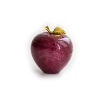 Marble Fruit Home Decor - Living Room, Bedroom, Office, Bathroom, Kitchen, TV Stand, Luxury House Decor - Gifts for Mom, Birthday - Fruit Decor Brings Good Luck, Energy, Happy (Maroon)