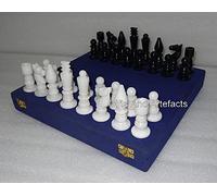 Marble Game Coin I Handmade Chess Pieces I Stone Chess Board Accessories I Decorative Marble Chess Coin I King Size 4 Inches Marble Chess Set I Office Table Decor Chess Figurine