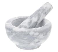 Marble Garlic Masher Mortar and Pestle Grinding Set for Kitchen Use