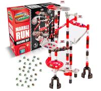 Marble Genius Marble Run Racing Set: 200-Piece Marble Run Racing Set Toys for Kids, Marbles Maze Tower Building Blocks, Marble Race Track Rolling Game, Educational Learning STEM Toy Gift, Racing