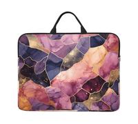 Marble Geometric Laptop Case 14 Inch Galaxy Laptop Bag for Women Men, Water-Resistant Business Computer Carrying Bag Shockproof Notebook Sleeve