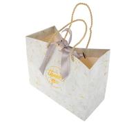 Marble Gift Bag with Ribbon Paper Wedding Party Favor Bag | Lightweight Portable Paper Design, Suitable for Jewellery or Cookies, Boutique Style for Celebrations
