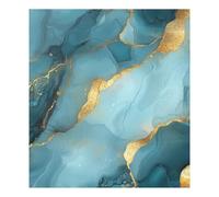Marble Grey Turquoise Magnetic Dishwasher Cover
