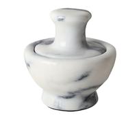 Marble Grinder Creative Mushroom Head Garlic Mortar Pepper Spice Crusher For Cooking And Grinding(White)