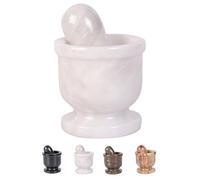 Marble Hives Marble Mortar & Pestle Kitchen Set - 2.5,4,5 Inch Herb Grinder, Spice Grinder, Pill Crusher, Fine Powder Grinder, Avocado Masher & Coffee (White, 2.5 Inch)
