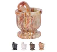 Marble Hives Marble Mortar & Pestle Kitchen Set - 2.5,4,5 Inch Herb Grinder, Spice Grinder, Pill Crusher, Fine Powder Grinder, Avocado Masher & Coffee (Onyx Green, 2.5 Inch)