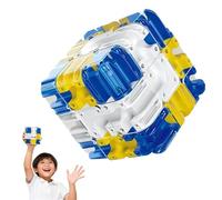 Marble Labyrinth Cube, Large Rolling Ball 3D Maze Cube, Engaging Brain Teaser Toy, Logical Challenge 3x3 Maze Puzzle Cubes Toy for Stress Relief & Logic Development Educational Focus Game(A-)