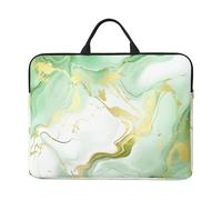 Marble Laptop Case 14 Inch Turquoise Geometric Laptop Bag for Women Men, Water-Resistant Business Computer Carrying Bag Shockproof Notebook Sleeve