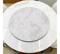 Marble Lazy Susan Serving Tray - 32in Round Rotating Turntable for Kitchen & Dining, Elegant White Gray Design, Perfect for Restaurant Tables & Home Entertaining