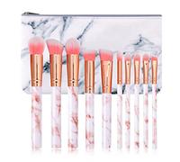 Marble Makeup Brush Set Beauty Tools Loose Brush Son Full Set of Beauty Tools(Argento)