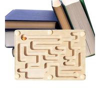 Marble Maze - Wooden Skill Path Challenge, Hands On Thinking Toy with Smooth Rolling Tracks Focus Training Activity, Ideal for Kids Adults Travel Learning Brain Practice