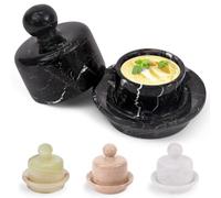 Marble Mini Butter Dish 4" Black Handmade Butter keeper with Lid Soft Spreadable Butter Kitchen Farmhouse Countertop, Home Accessories & Décor