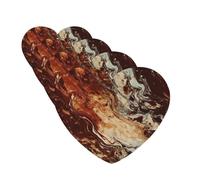 Marble Mixed Brown Car Air Fresheners Cards 4 Pcs Hanging Fragrance Scented Cards Long-Lasting Car Aromatherapy Tablets for Wardrobe Bathroom Car Interior Mirror Pendant Gifts