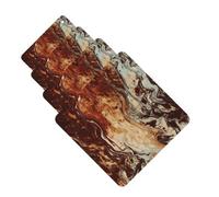 Marble Mixed Brown Car Air Fresheners Cards 4 Pcs Hanging Fragrance Scented Cards Long-Lasting Car Aromatherapy Tablets for Wardrobe Bathroom Car Interior Mirror Pendant Gifts