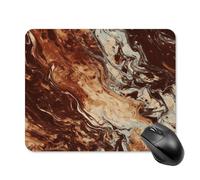 Marble Mixed Brown Mouse Pad Non-Slip & Waterproof Mousepad for Desk, Ultra Thin Rectangle Mouse Mat for Office, Gaming, 20 * 25cm