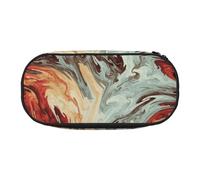 Marble Mixed Brown Print Pencil Pouch for Kids Fun Pencil Case Pouch for Girls Large Pen Case with Zipper, Portable Pencil Bag Holder for School Sudent Teacher Stationery