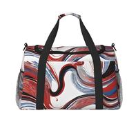 Marble Mixed Brown Print Womens Sports Bags Travel Bag - Gym Tote Bag with Compartment,Duffel Bags for Men,Ladies Holdall,Carry On Weekend Travel Handbags for Women