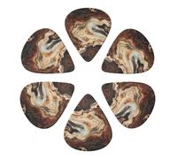 Marble Mixed Brown Printed Guitar Picks Plectrum,Guitar accessories,6pcs 0.46mm