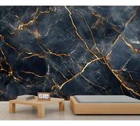 Marble Mural Abstract Marble Wallpaper Luxurious Stone Pattern Wall Mural Giant 3D Wallpaper Commercial Scale Coffee Shop Lounge Gallery (Non-self-Adhesive)