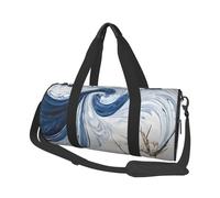 (Marble Mural) Print Round Large Travel Bag - Multi-Compartment Organizer Lightweight for Trips & Sports