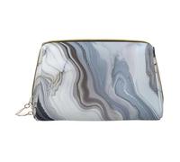 Marble Mural Printed Small Makeup Bag Portable Leather Make up Bag Travel Zipper Cosmetic Bags Organizer for Women