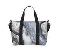 Marble Mural Printed Travel Bag Duffle Bag for Men Women, Large Water Resistant Gym Bag Weekend Holdall Bag with Shoulder Strap