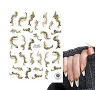 Marble Nail Stickers - Safe Portable Beautiful Decals | Practical Makeup Beauty Supplies | Elegant Manicure Wraps for Chinese New Year, Valentine’s Day, Family & Friends