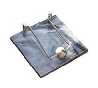 Marble Napkin Holder Grey Stone Square Kitchen Storage Tissue Dispenser Decor