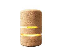 Marble Natural Travertine Table Lamp - Handcrafted Travertine Night Light, Decorative Lamp with Type-C Home Decor for Bedroom, Desk, Office, Living Room, or Bedside (Roman Travertine)