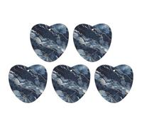 Marble Navy Blue Mixed Car Air Freshener Hanging Incense Chips 5 Pack Automotive Scented Hanging Sheets for Car Home Auto Interior Decor Love Form,white-style