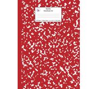 Marble Notebook A4: Red Marble College Ruled Journal (School Supplies)