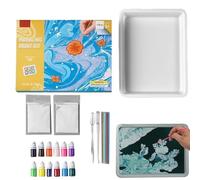 Marble Painting Kit, Water Marbling Paint Set - Gianal Supplies Marble Painting for - Creative Gift Ideas and Crafts for Girls and Boys Aged