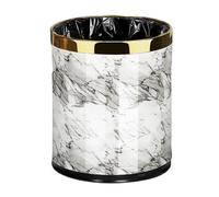 Marble Pattern 10L Trash Can Living Room Bathroom Kitchen Bin