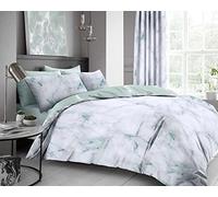 Marble Pattern Luxurious Printed Duvet Cover Sets Quilt Cover Sets Fully Reversible Bedding Sets With Pillowcases (Duck Egg, Double)
