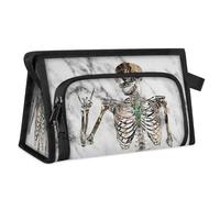 Marble Pattern Travel Makeup Bag for Women Men Kids Girls Boys Marble Day of The Dead Multipurpose Wash Pouch Bag Toiletry Cosmetic Toiletries Shower Bag Organizer