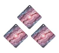 Marble Patterned Car Air Freshener, 3 Pcs Rhombus Hanging Air Freshener Cards, Long Lasting Fragrance Scented Cards for Car, Home, Office Gray-style