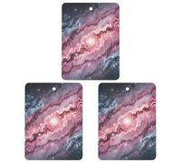 Marble Patterned Car Air Freshener, 3 Pcs Square Hanging Air Freshener Cards, Long Lasting Fragrance Scented Cards for Car, Home, Office Black-style