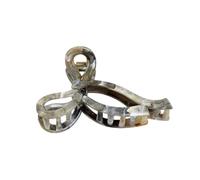 Marble patterned hair clip, flat circular shark clip, rounded toothed comb, hair clip, elegant hair accessory