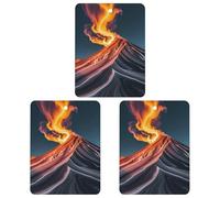 Marble Patterns Resembling Mountain Peaks Car Air Freshener, 3 Pcs Square Hanging Air Freshener Cards, Long Lasting Fragrance Scented Cards for Car, Home, Office Black-style