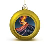 Marble Patterns Resembling Mountain Peaks Christmas Tree Ornaments 1.6 Inch Shatterproof Pc Plastic Balls with Lanyard Baubles Hanging Christmas Ball Ornaments for Xmas Tree Holiday Party Wedding Home