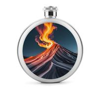 Marble Patterns Resembling Mountain Peaks Flasks for Liquor, 5oz Stainless Steel Flask Leakproof Portable Whiskey Flask for Outdoor, Camping, Travel, Gifts