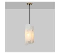 Marble Pendant Lights Copper Wire Adjustable E27 Bulb for Bedside Dining Room Kitchen Hanging Lamp