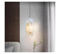 Marble Pendant Lights Copper Wire Adjustable E27 Bulb for Bedside Dining Room Kitchen Hanging Lamp