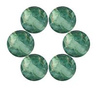 Marble Placemats Green Marble Texture Round Placemats Set of 6 for Kitchen Table Washable Table Mats Place Mats